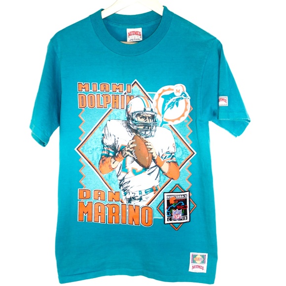 Nutmeg Other - Vintage Dan Marino Miami Dolphins T-Shirt Medium